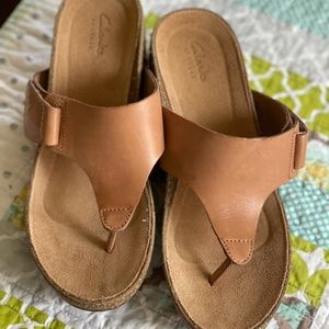 Clarks Wedge Sandals Size 8.5